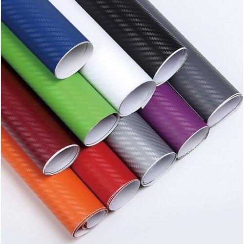 Hot 1.27mx30cm Carbon Fiber Vinyl Car Wrap Sheet Bubble Free Roll Film 3D Car Stickers Decals Car Styling Accessories Hot Sale