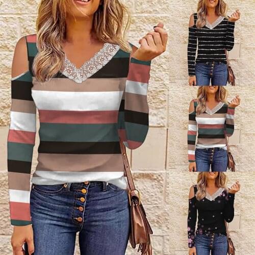 MUQGEW Striped Blouses