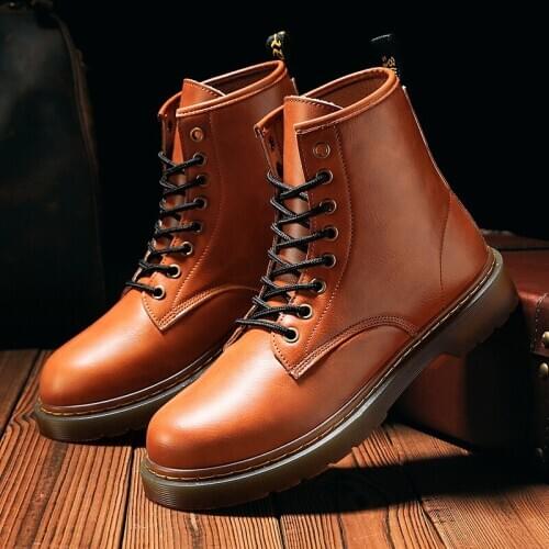 Spring & Autumn Men Boots Split Leather Men Casual Fahsion Ankle Boots Outdoor Comfortable Men Leather Boots For Men Shoes