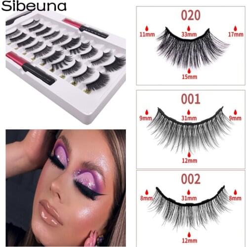 10 Pairs Magnetic Eyelashes Set Waterproof Magnet Eyeliner Long Lasting Natural Magnetic Lashes False Makeup easy to wear thick