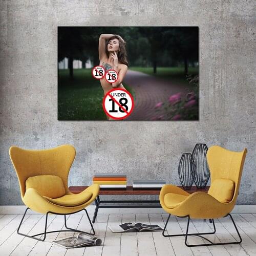 Wall Art Canvas Painting Adult Model Sexy Tattoo Girl Posters and Prints Wall Picture For Living Room Decor