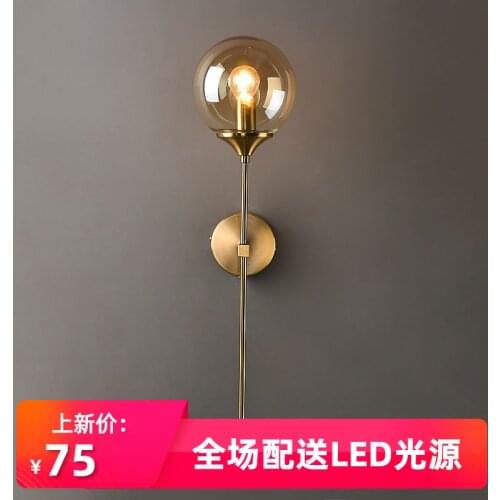 Nordic led glass ball monkey lamp pendant light nordic light lighting light lumiere pendant lamp bedroom hanging lamp