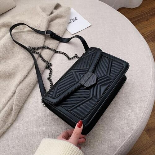 New Women Pattern PU Leather Crossbody Bags Small Shoulder Messenger Bag Female Luxury Chain Handbag Designer Famous Brand Purse