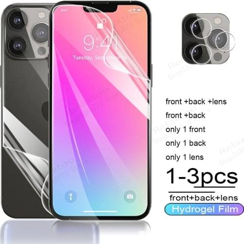 Front back hydrogel film for iphone 13 pro max camera screen protector for iphone 13 mini 13pro phone13 pro max glass film