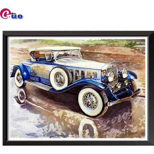 Full Diamond Mosaic Car 5D Diamond Painting Cross Stitch diamond Embroidery Picture Of Rhinestones Vehicle In Farm Landscape