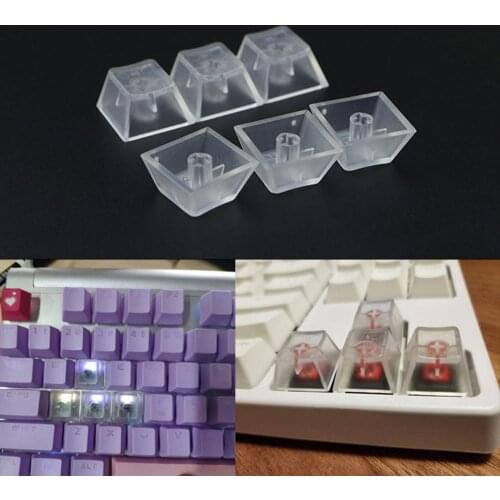 10Pcs Transparent ABS Keycaps Mechanical keyboard Matte Backlit For R4 R3 R2 R1