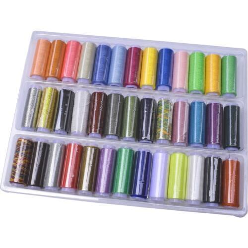 39roll/lot 200 Yard/roll Mixed Color Polyester Sewing Thread,Sewing Supplies for Hand Machine, DIY Sewing Thread Kit Sew