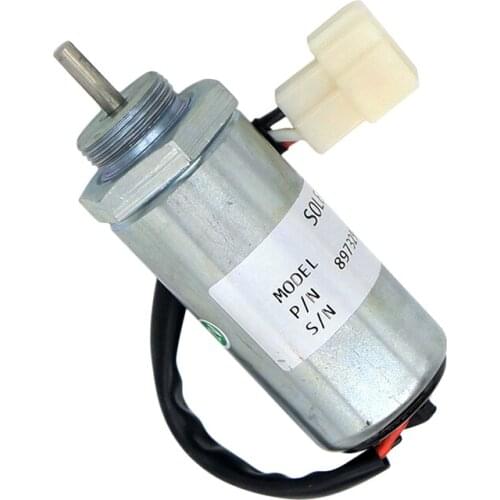 12V Shut off Solenoid 897329-5680 Stop Solenoid 185206401 For Hitachi Excavator EX50U EX35U EX27U EX35 Isuzu Engine 3LD1 4LB1