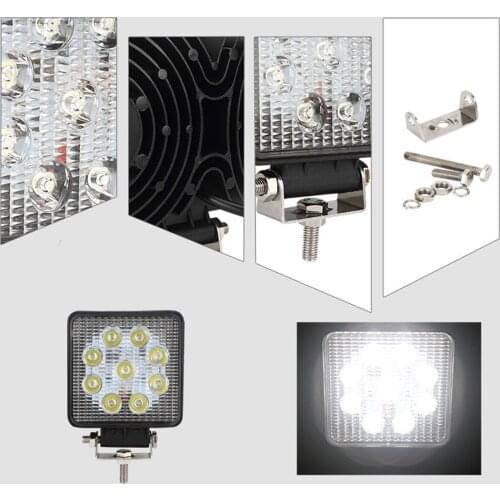 4 Inches 12V 24V 27W LED Work Light Fog Light IP68 for Tractor SUV Pickup UTV Engineering Vehicle