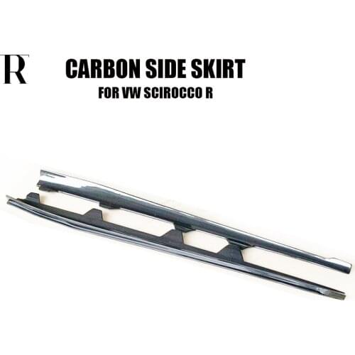 Carbon Fiber Side Bumper Extension Skirt For Volkswagon Scirocco R R20 Bumper 2009 - 2016 ( Not for Normal car )