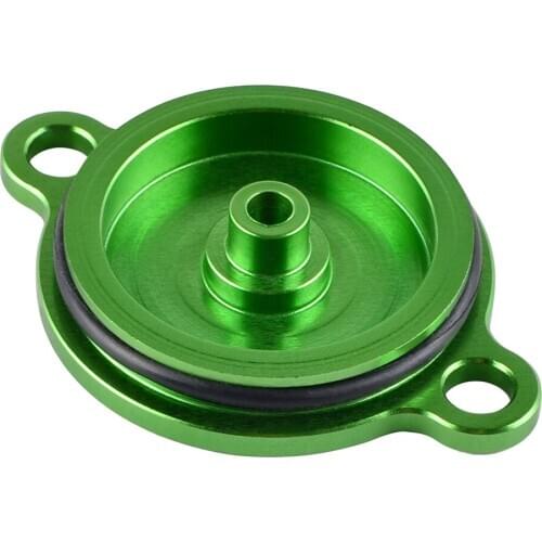 Green CNC Billet Oil Filter Cover For Kawasaki KX250F KX 250F Engine Oil Filter Cover Cap For Kawasaki KX250F 2005-2020 2019
