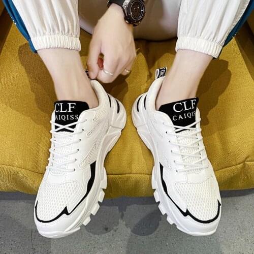 Plus Size Summer Platform Chunky Sneakers Mens Sport Shoes Running Shoes Women Sports Shoes Man White Basket Footwear GMB-0401