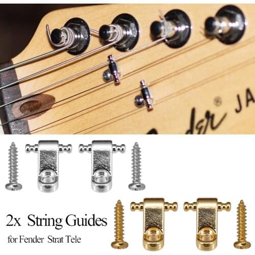 1 Pair Electric Guitar Roller String Trees Retainer Guides Buckles For Fenders ST TL Bass Parts Replacement Prevents Wear
