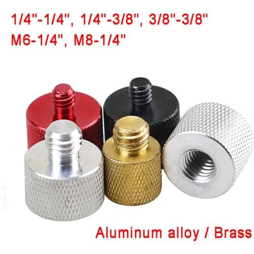 1Pcs 3/8" 1/4" 1/4"-3/8" Female Male Conversion Screw Brass Aluminum Camera Tripod Adapter Screw Nuts