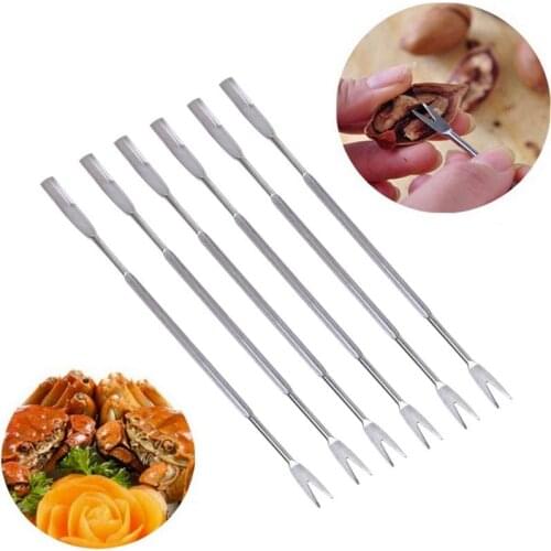 1Pcs Steel Lobster Crab Needle Multifunctional Walnut Steel Fruit Seafood Tools Gadgets Needle Fork Kitchen F9X8