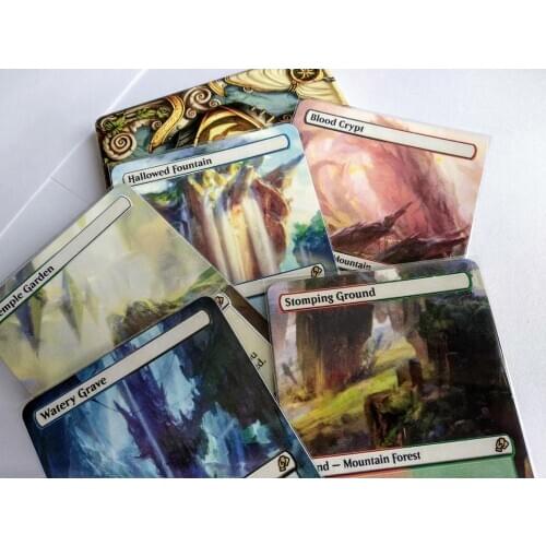 10 Shock Lands Full Art Land PACK Magic mtg altered art