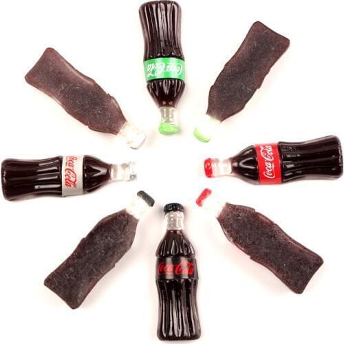 20Pcs 32x10mm Mixed Half Cola Bottle Resin Decoration Crafts Flatback Cabochon Embellishments For Scrapbooking Diy Accessories