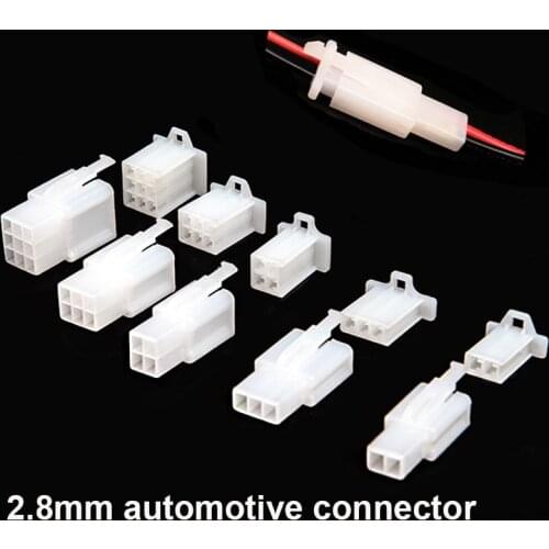 5Sets 2.8mm 1P/2P/3P/4P/6P/9P Automotive 2.8 Electrical Wire Connector Male Female Cable Terminal Plug Kits Motorcycle Ebike Car