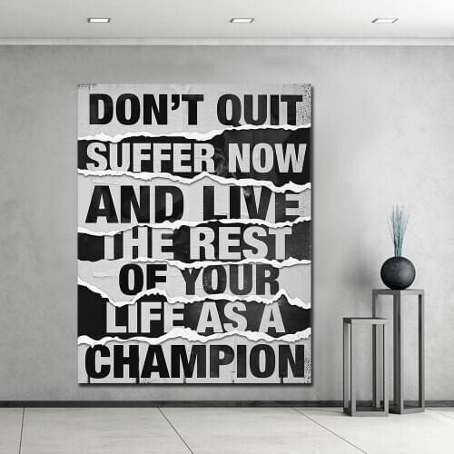 AAHH Text Canvas Painting Success Is The Best Revenge Motivational Graffiti Street Art Canvas Wall Art Picture for Home Decor