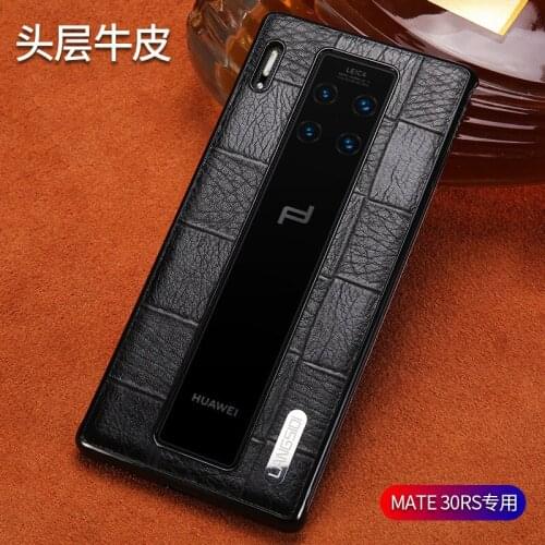 For Huawei Mate 30 Rs Genuine Flip Leather Case For Huawei Mate 30rs Phone Protection Hybrid True Leather Cover Cases Cover