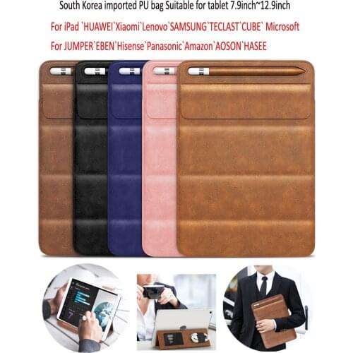 PU leather liner bracket bag For iPad case Air4 Pro12.9"11"10.9"10.5"10.2"9.7"7.9"inch,For huawei Lenovo SAMSUNG CUBE tablet bag