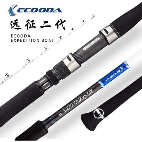 ECOODA EEB Offshore Boat Fishing Rod 1.98m 2.28m 2.59m Full FUJI Parts High Carbon 18-26kg Drag Power Spinning Casting Rods