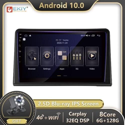 EKIY Blu-ray IPS 6+128G For Hyundai Sonata 7 LF 2017-2019 Android 10 Car Radio Mutimedia Player Navigation GPS Stereo no 2 Din