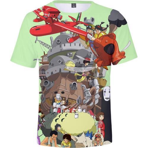 Japanese Anime T Shirt Men Women Kid Tshirt 3d Print Studio Ghibli Hayao Miyazaki Totoro Spirited Away