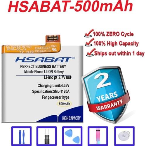 HSABAT Top Brand 100% New 500mAh Battery for Pacewear Hype in stock