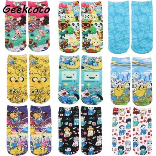 J2772 Cartoon Cotton Sock Breathable Casual Medicine Pattern Short Sock Medical Pattern Ankle Sock For Doctor Nurse