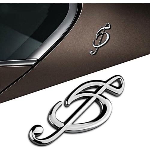 3D Metal Note Badge Emblem Decals Car Stickers Car Styling For 5 Class E34 F10 F20 X3 X5 E46 E39 E90 E60 E36 F30 Accessories