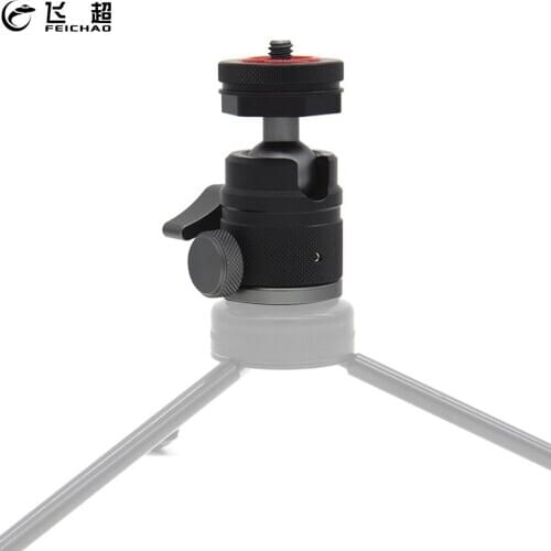 FEICHAO Mini Tripod Ball Head 360 Degree Swivel Ballheads Video Stand Panoramic Heads w 1/4-Cold Shoe for DSLR Camera Microphone