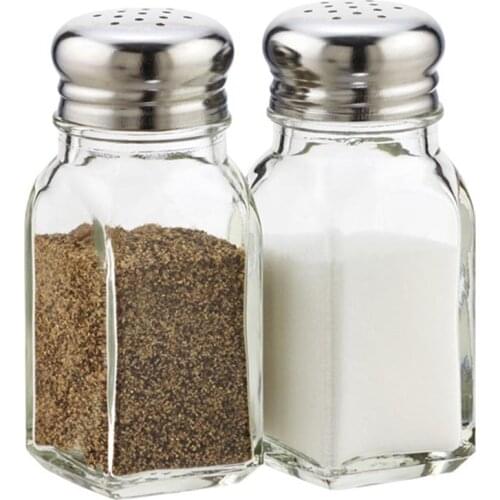 Set of 2) Pepper Bottle Mini Glass Seasoning Bottle Porous Seasoning Bottle Shaker Table Porous Seasoning Bottle