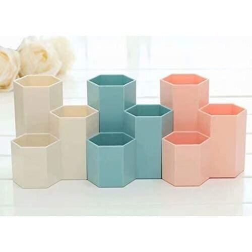 Desk Pen Holder Pencil Makeup Brush Tube Lipstick Beauty Egg Storage Box Desktop Organizer Stand Case School Office Stationery