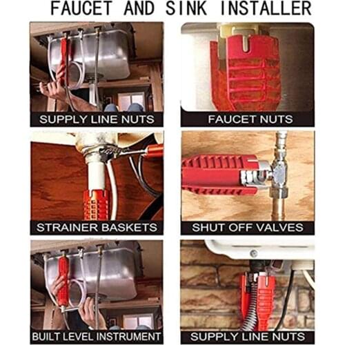 New Faucet And Sink Installer Wrench AntiSlip Handle Double Head Wrench Tool Extralong Design Wrench Tools First-rate