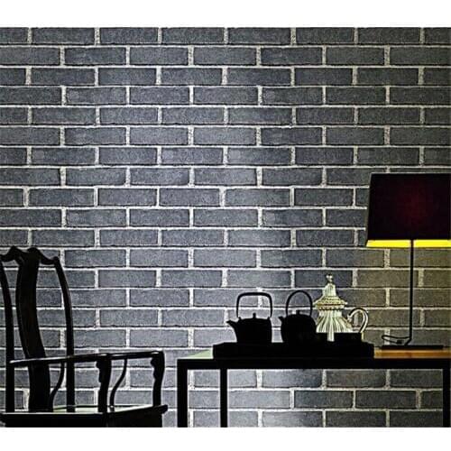 Beibehang Chinese style imitation brick wallpaper 3D clothing store living room restaurant bar cafe barber shop wallpaper