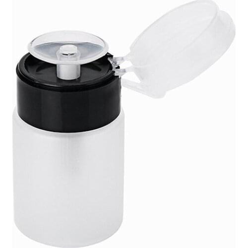 210ml Press Refillable Bottle UV Gel Polish Remover Cleaner Acetone Water Storage Empty Bottle Plastic Nail Remover Container