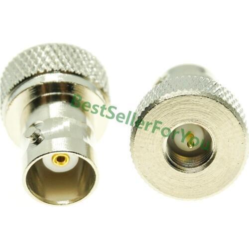 Connector BNC Female To SMA Male Connector Antenna Adapter For Vertex Icom Kenwood Nickel