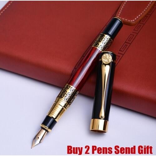Classic Design Roose Wood Color Brand Metal Ink Fountain Pen Business Men Signature Writing Gift Pen Buy 2 Pens Send Gift