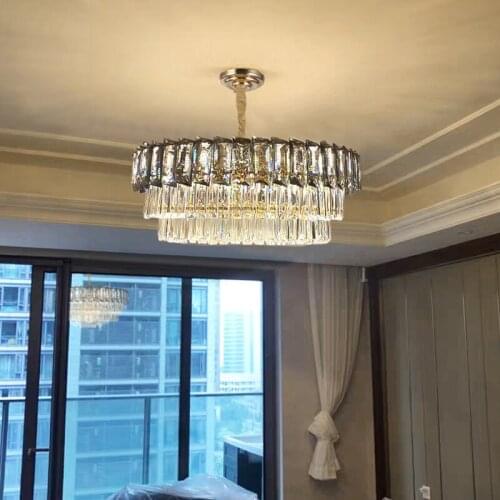 Modern Luxury Crystal Led Pendant Lights Bedroom Living Dining Room Indoor Lighting Decor Lamp Lustre Home Hanging Light Fixture