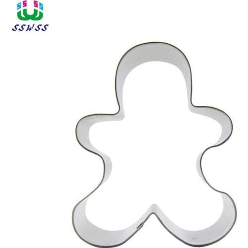 Medium Sized Gingerbread Man Shaped Cake Cookie Biscuit Baking Molds,Mousse Cake Decorating Fondant Cutters Tools,Direct Selling