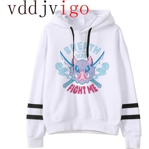 Unisex Kimetsu No Yaiba Kawaii Sweatshirt Japanese Anime Demon Slayer Funny Cartoon Hoodies Men Cute Manga Graphic Hoody Male