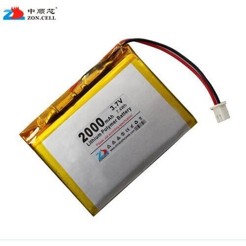 In 445566 3.7V shipping 2000 Ma lithium polymer battery 553580404880506850 Rechargeable Li-ion Cell