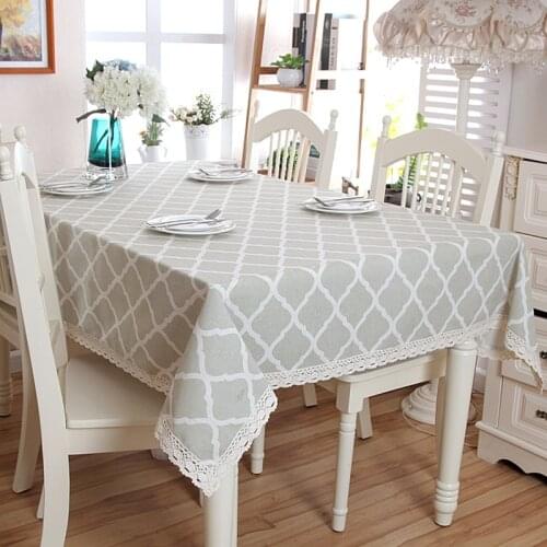 Yooparlor Jacquard Tablecloths On The Table
