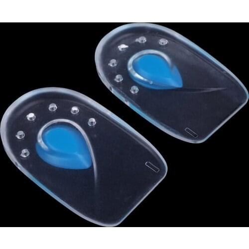 1 Pair Silicone Shoes Gel Pads Inserts Heel Pain Spur Relieve Cushion Foot Support Heel Cup Insoles Brace