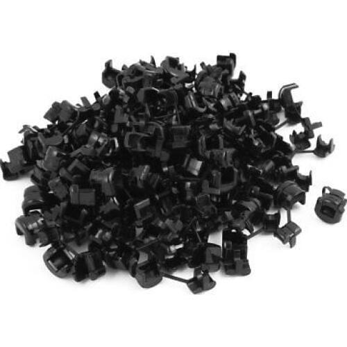 100Pcs 5P-4 Round Cable Wire Strain Relief Bush Grommet 11mm Diameter Black