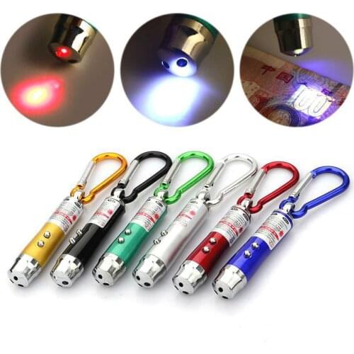 3 in 1 Red Laser Pen 1mV 49 Feet Laser Sight Mini led Flashlight Beam Light Pointer for Work Teaching Training