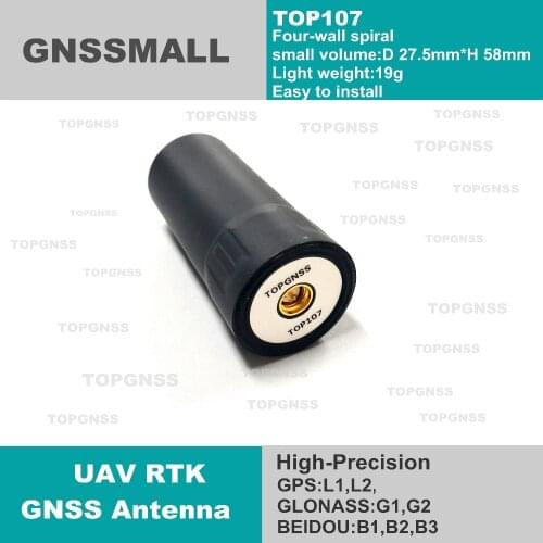TOPGNSS GNSS antenna GPS Glonass Beidou Receiver aerial aircraft airplane drone UAV helical antenna,SMA cable connector,TOP107