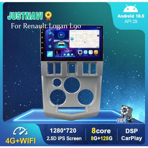 9" Android 10.0 Car Radio Multimedia Video Player For Renault Logan L90 2004-2009 GPS Serero Carplay 6G 128G Auto No 2 din DVD