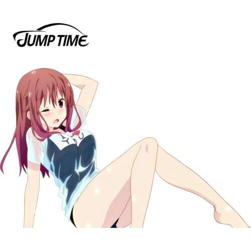 JumpTime 13cm x 8.3cm Car Styling Sexy Anime Beauty Sakura Trick Takayama Haruka Window Decal Car Sticker Waterproof Accessories